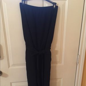 Strapless black jumpsuit
